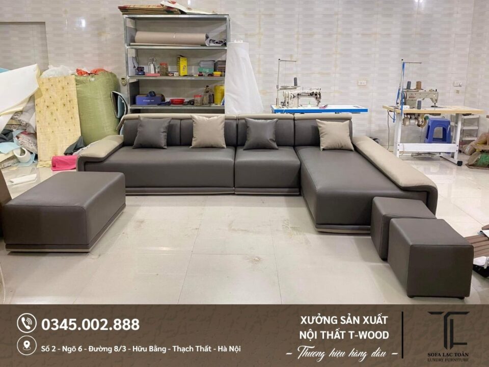 Sofa da nỉ - Mẫu 03