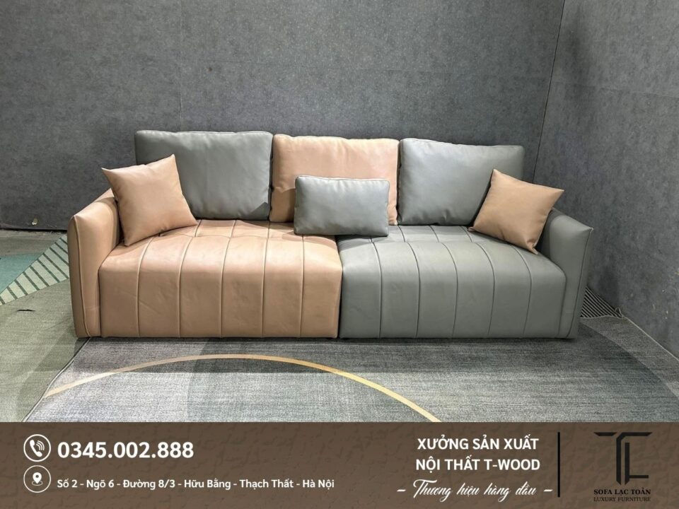 Sofa da nỉ - Mẫu 24