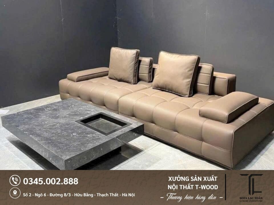 Sofa da nỉ - Mẫu 16