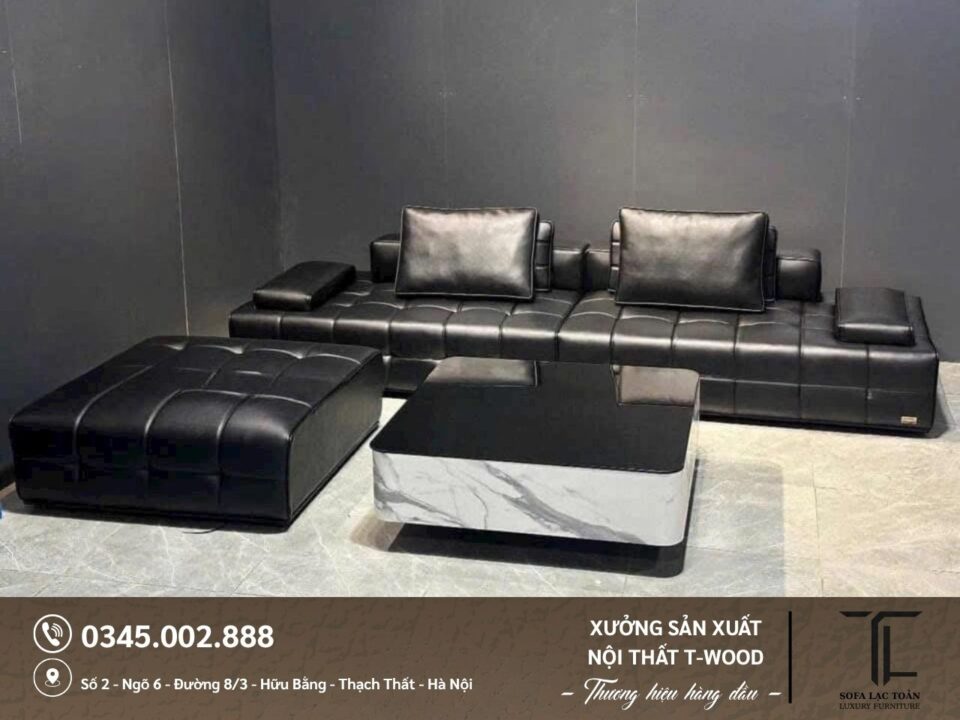 Sofa da nỉ - Mẫu 14