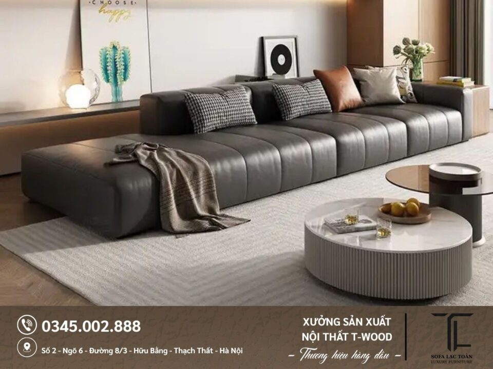 Sofa da nỉ - Mẫu 13