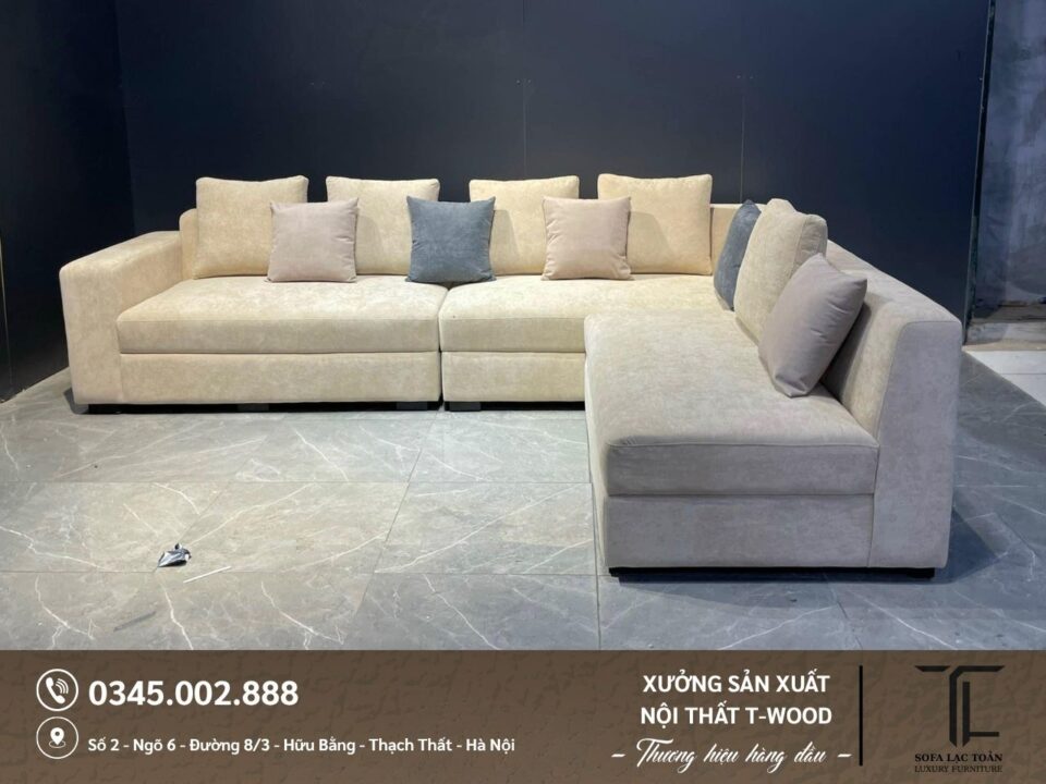 Sofa da nỉ - Mẫu 18