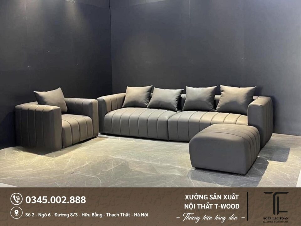 Sofa da nỉ - Mẫu 08