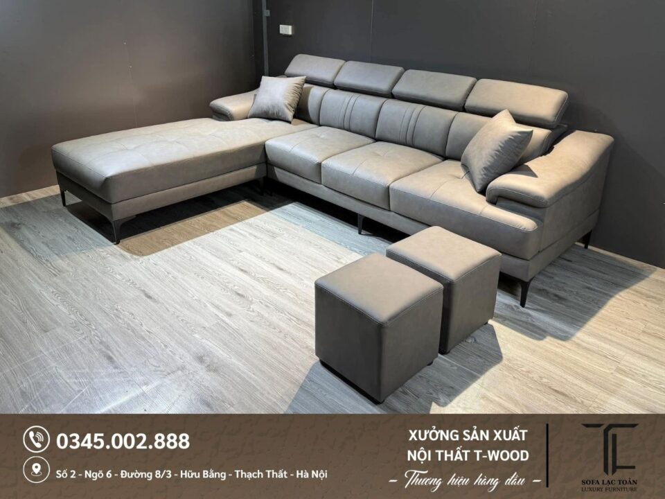 Sofa da nỉ - Mẫu 06