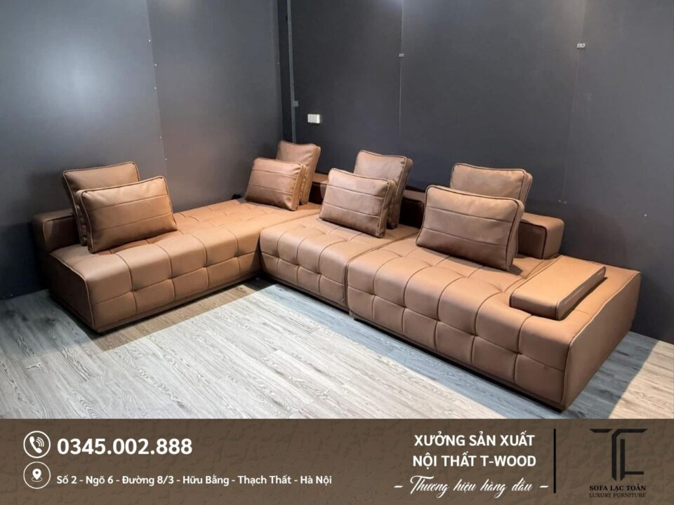 Sofa da nỉ - Mẫu 04