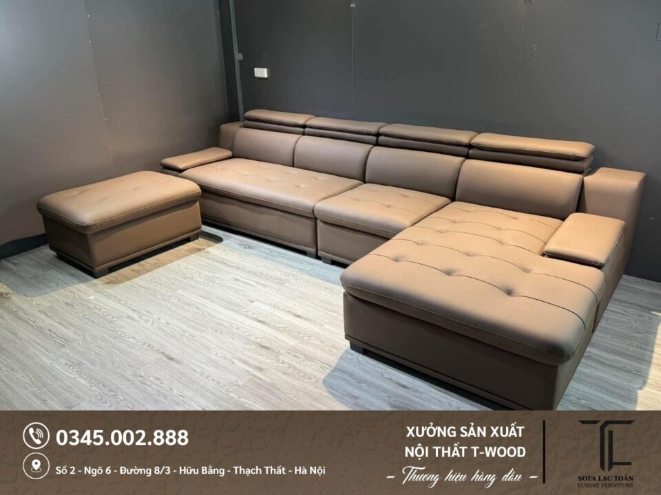 Sofa da nỉ - Mẫu 12