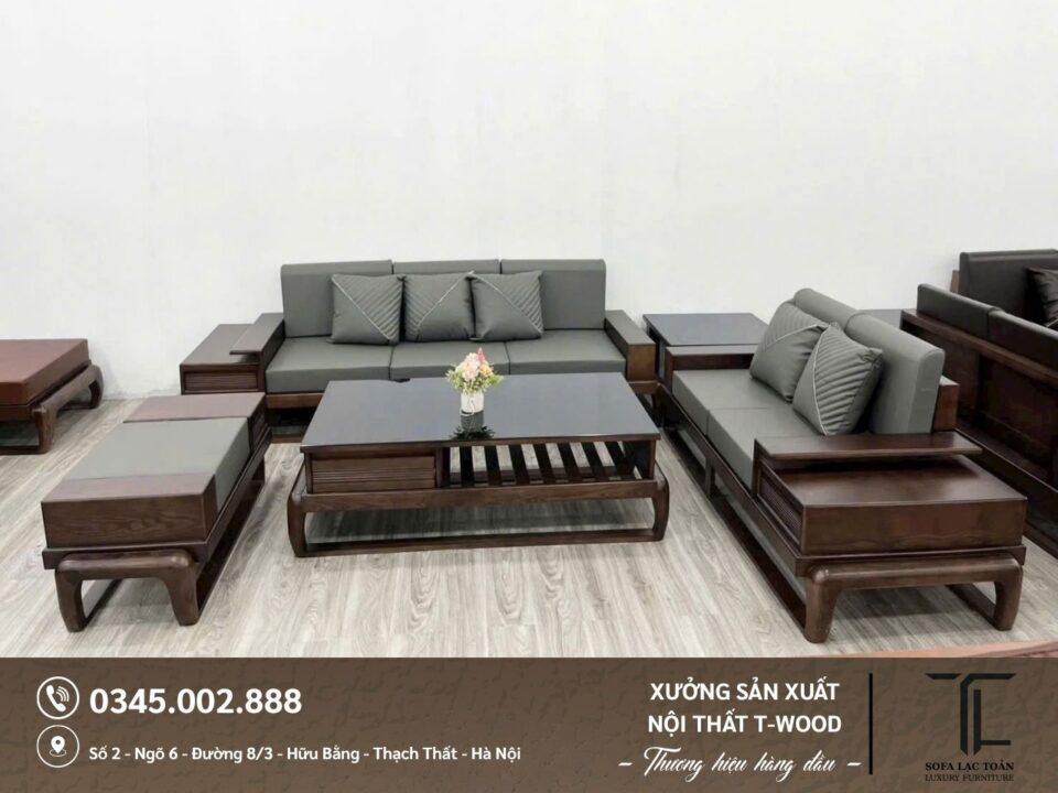 Bộ bàn ghế Sofa gỗ - Mẫu 03