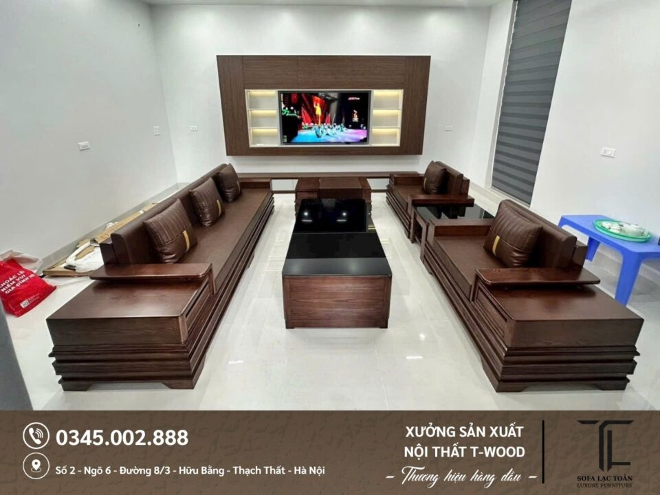 Bộ bàn ghế Sofa gỗ - Mẫu 04