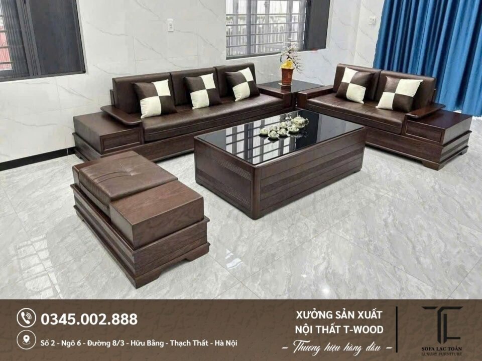 Bộ bàn ghế Sofa gỗ - Mẫu 16